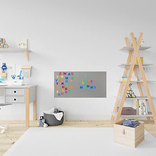 Magnetic Dry Erase Board for Wall, Silver, 23x46 inches Z766