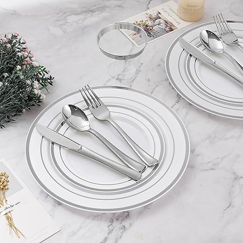 Gold Disposable Dinnerware Set for Party, Wedding, Anniversary Z574826