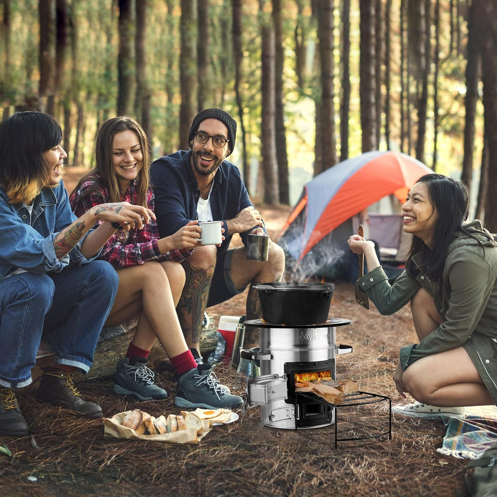 Stainless Steel Wood Burning Rocket Stove for Camping and Backpacking M537
