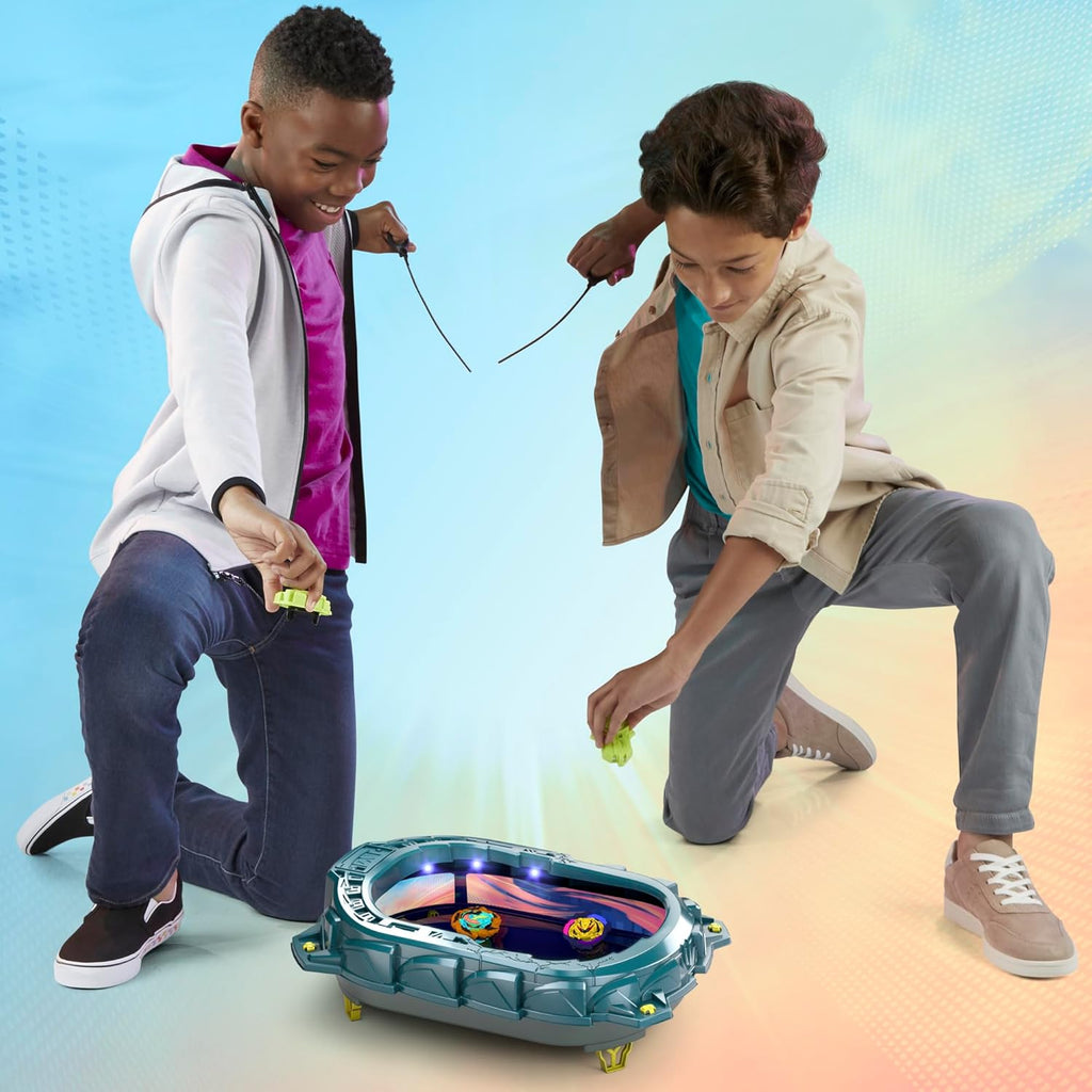 Spinning Tops Battle Set with Stadium and 2 Launchers, Toys for Ages 8 and Up E1571