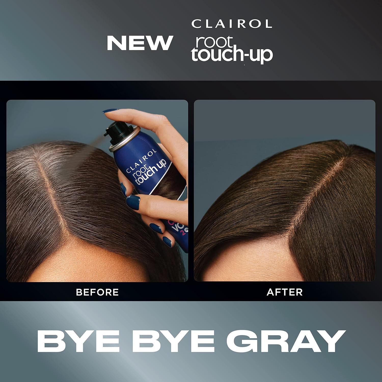 Permanent Hair Dye, Medium Brown, Root Touch-Up Color + Volume 2-in-1 Spray V2344