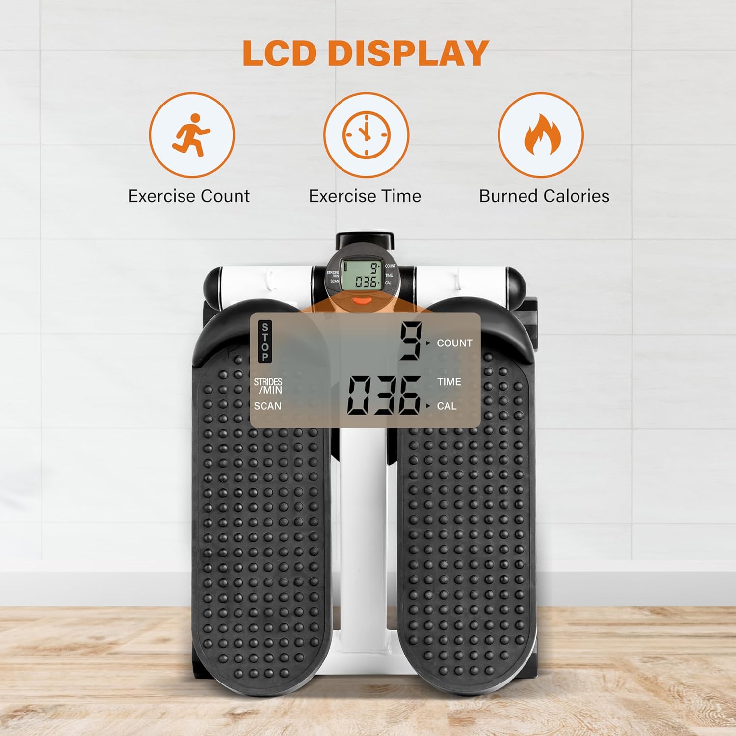Mini Stepper with Resistance Band for Home Full Body Workout G7667