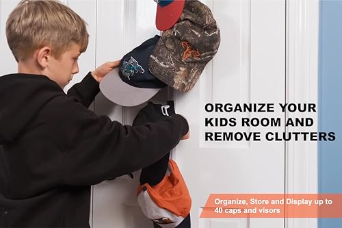 Over-the-Door Hat Rack for Baseball Caps, Holds 18 B528