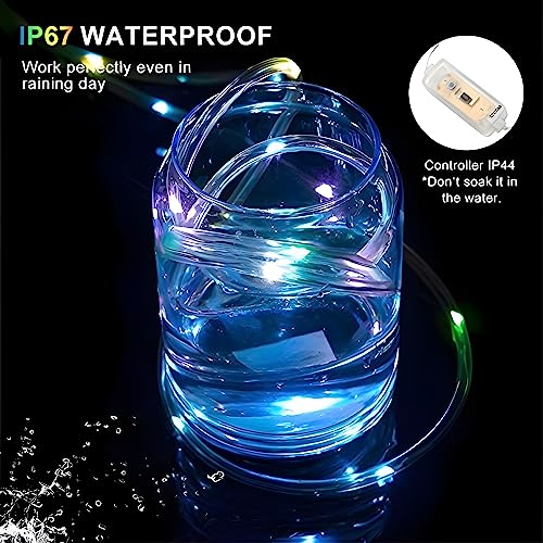 Solar Rope Lights 66ft Outdoor Waterproof Garden Decor X4891