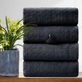 Extra Large Bath Towel Sets of 8, 2 Oversized Bath Towels, 2 Hand Towels, 4 Washcloths, 600GSM Soft Microfiber Quick Dry Highly Absorbent Bath Towels Sheets for Bathroom Kitchen Spa Hotel(Violet)