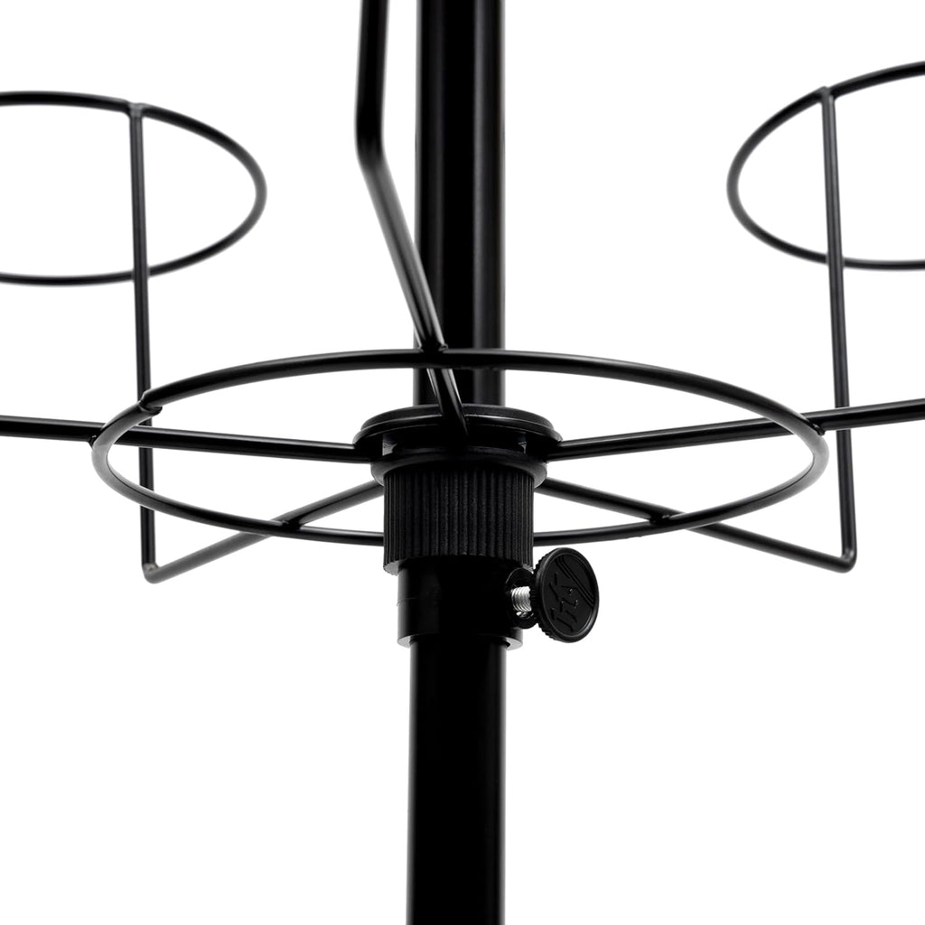 Rotating Hat Display Stand with Wheels, Adjustable Cap Organizer, Metal Hooks T556391