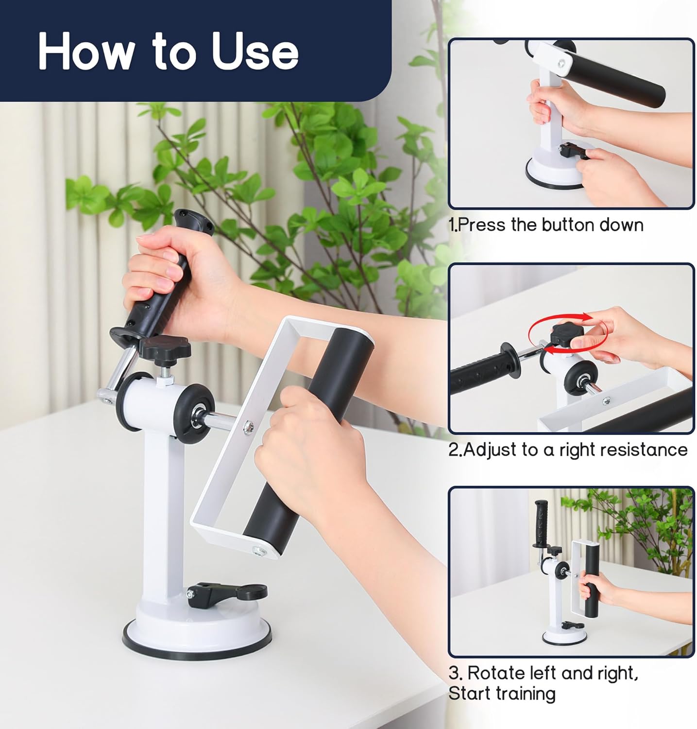 Wrist Rehabilitation Trainer with Adjustable Resistance for Forearm Exercise F71969