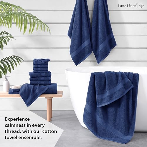 16 Piece 100% Cotton Bath Towel Set - Black E88139