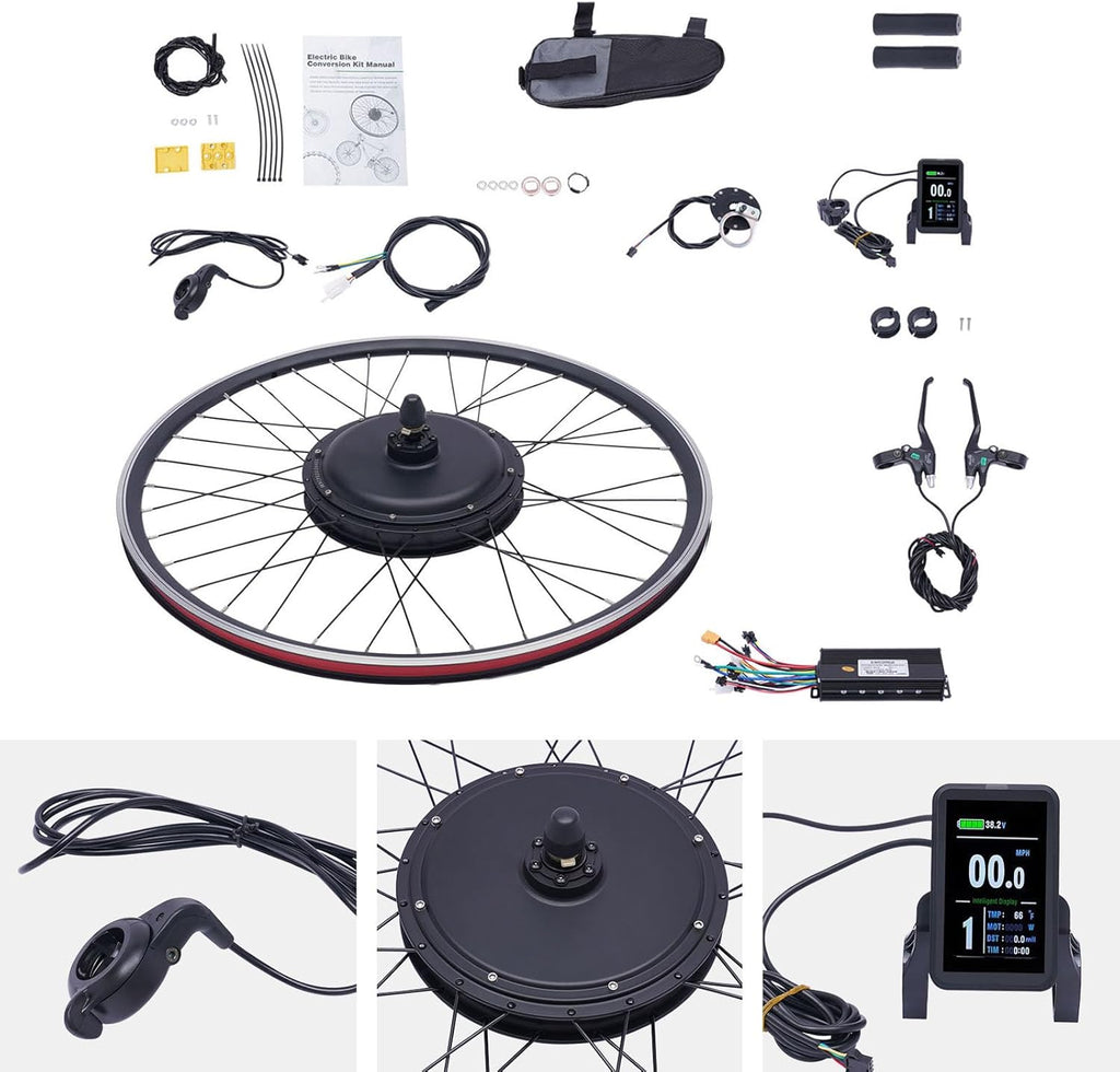 Electric Bicycle Motor Kit 48V 1000W Front Wheel Conversion Kit with Display H60123