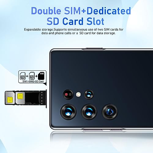 Unlocked 4G Smartphone, 6.6in 8GB 256GB Dual SIM Android Cell Phone Z345527