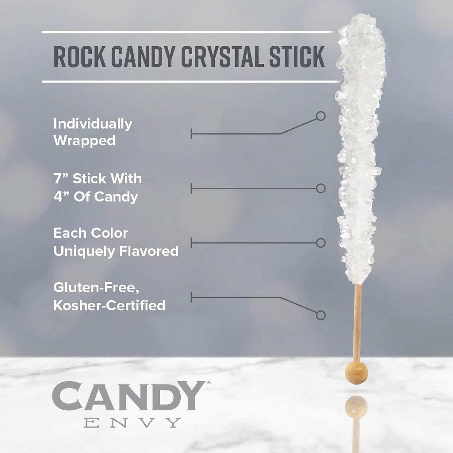 Gold and Red Rock Candy Sugar Sticks, Original & Strawberry Flavored C424435