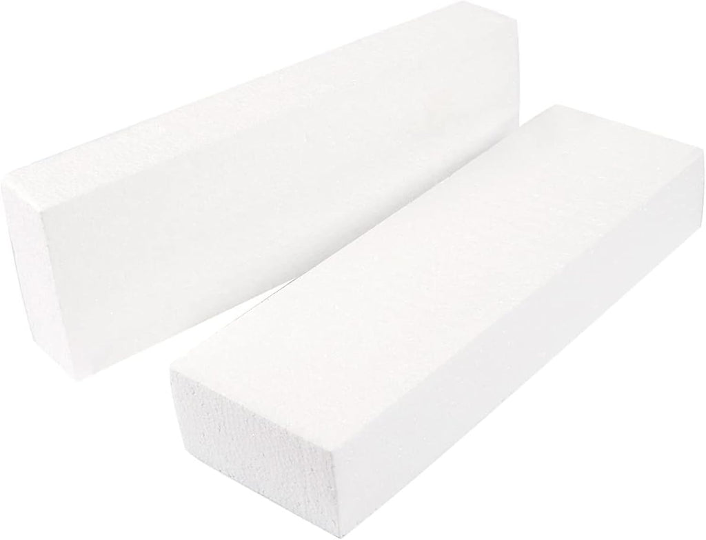 Foam Blocks for Crafts 12x4x2 Inch Polystyrene Rectangles Q2754