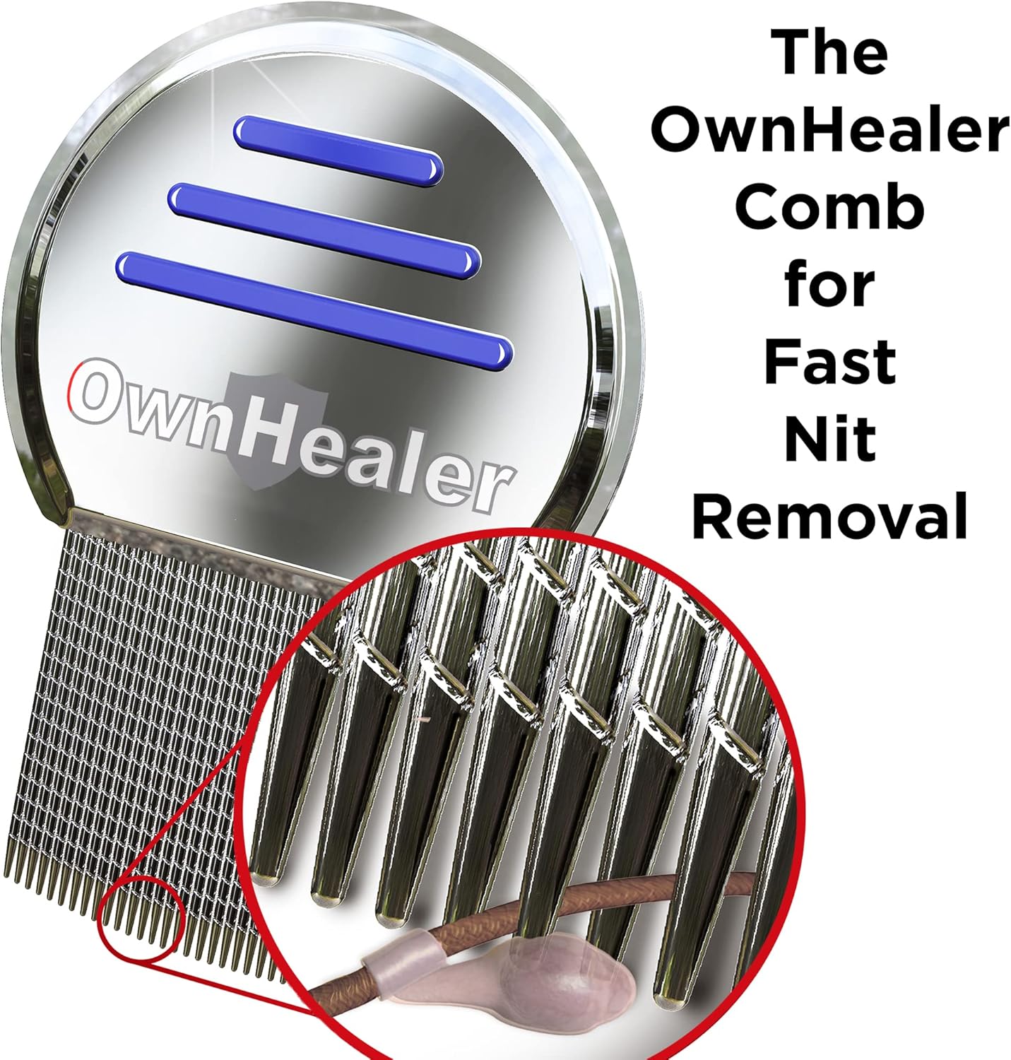 Professional Lice Comb Kit for Head Lice, Nits, and Dandruff Removal V82487