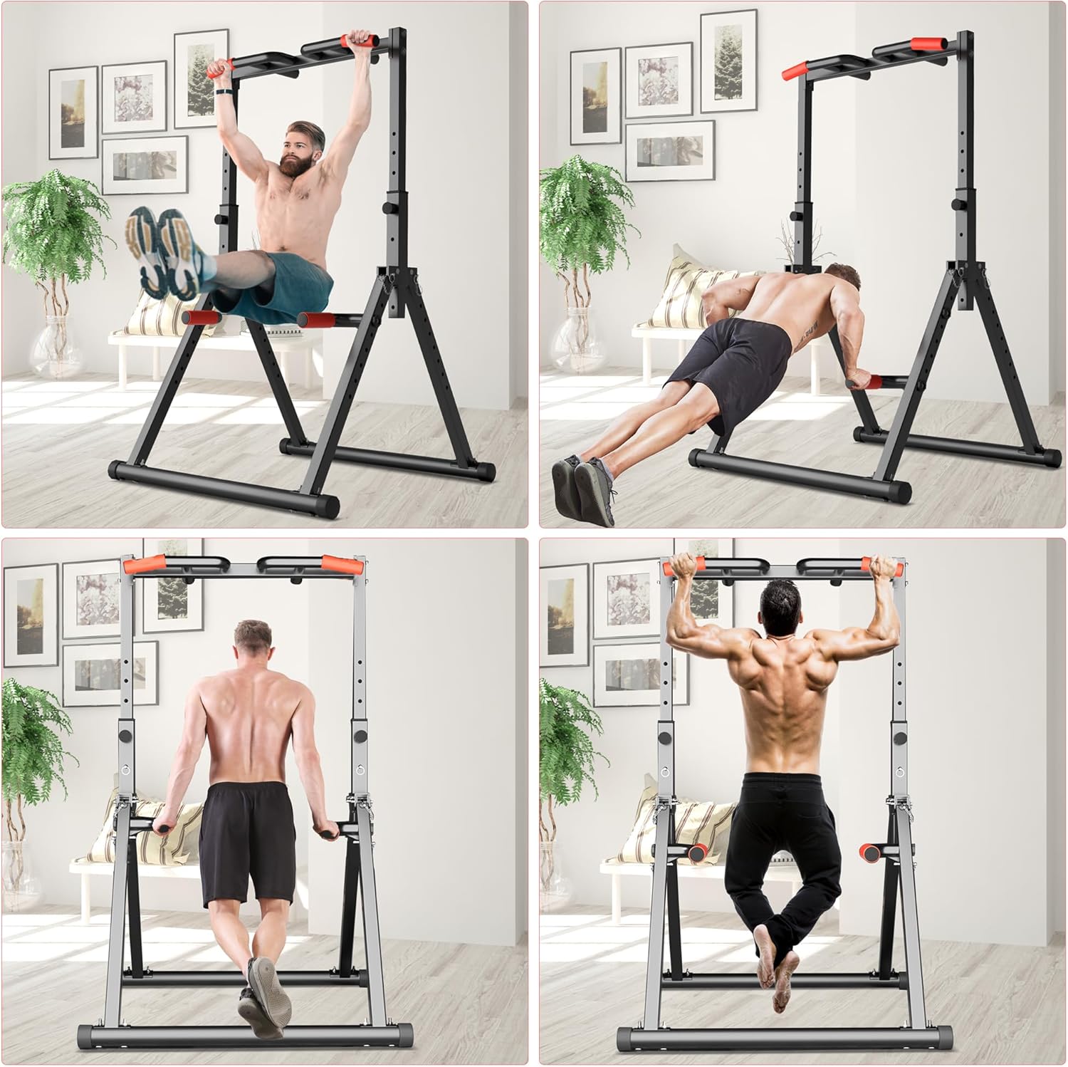 Foldable Pull Up Bar Station for Home Gym Strength Training G198