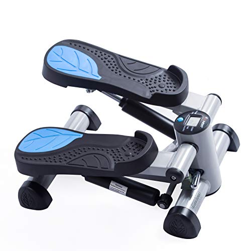 Mini Stepper for Home Cardio Workout with Resistance Bands and LCD Monitor Z364327