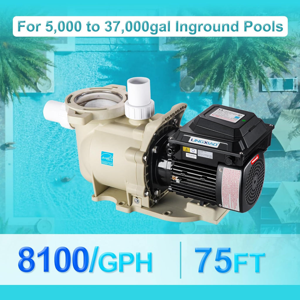 Variable Speed Pool Pump Inground 2HP with Filter Basket M40902