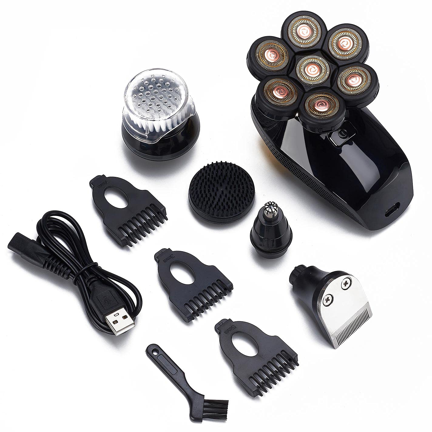 Head Shavers for Bald Men, Electric Rotary 5 in 1 Grooming Kit A55765