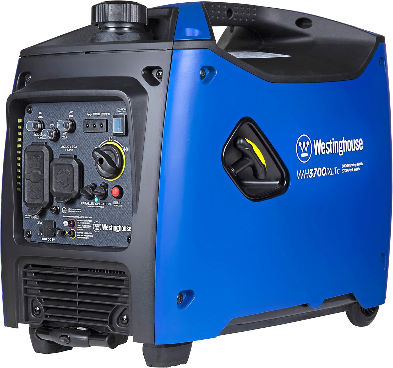 3700 Peak Watt Portable Inverter Generator with Wheel & Handle Kit, RV Ready 30A Outlet R628205