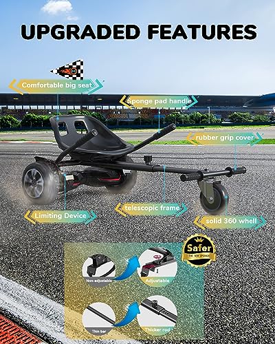Hoverboard Go Kart Seat Attachment for Kids and Adults R361