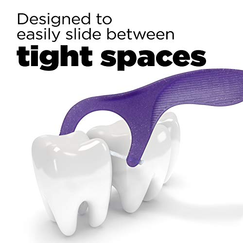 Comfort Slide Floss Picks for Tight Teeth, Extra Strong Shred-Resistant, Fresh Mint, 90 ct (6pk) L450