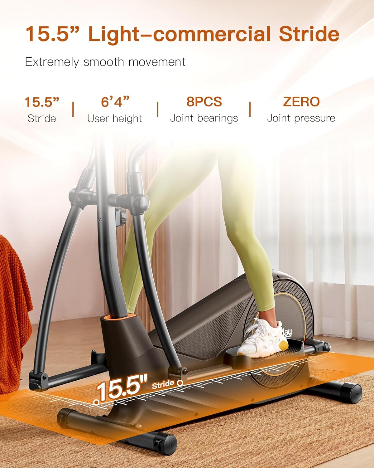 Elliptical Machine & Recumbent Exercise Bike, 16 Resistance Levels V258610