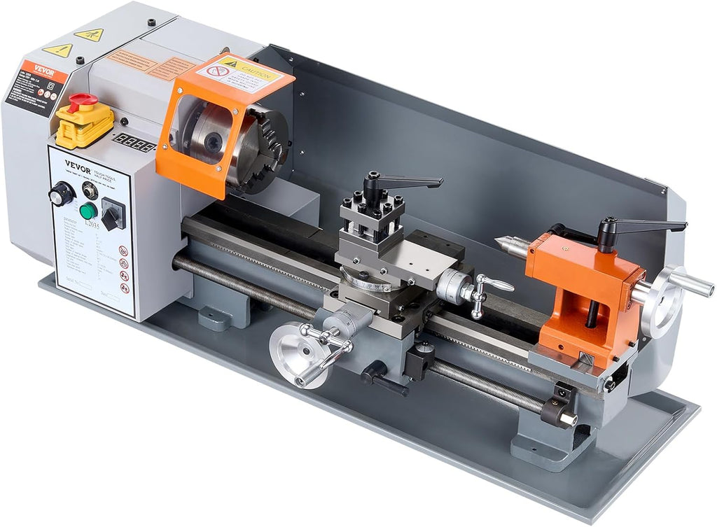 Metal Lathe Machine, 7.87" x 13.78", Benchtop Power Lathe, 50-2500 RPM Variable Speed, 500W Motor, with Tool Box F129