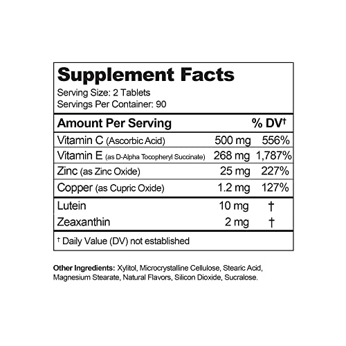 Macular Support Chewables with AREDS 2 Vitamins, Tropical Flavor, 60 Tablets U6266