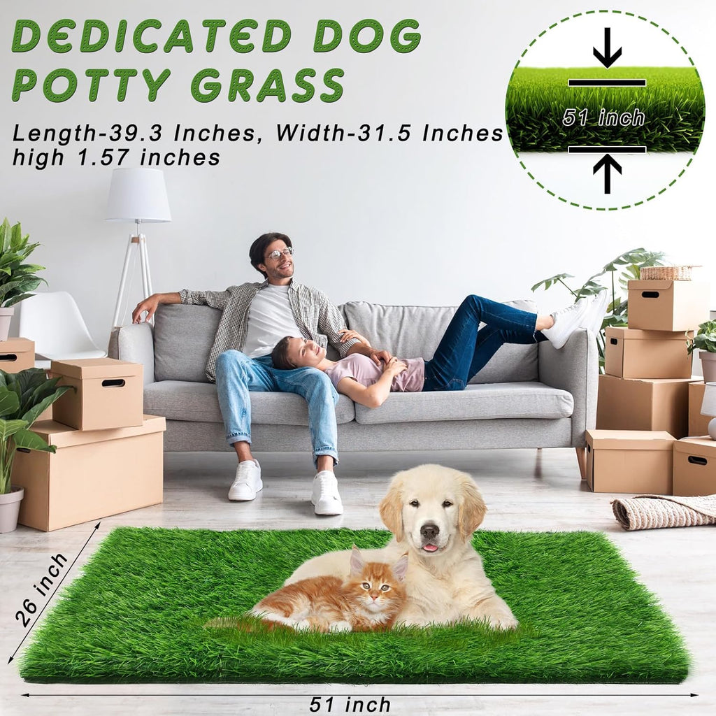 Artificial Grass Dog Potty Training Mat with Drainage Holes S349