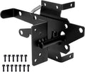 Self-Locking Gate Latch, Heavy Duty Post Mount Automatic Self-Closing Wooden Fence Gate Hardware, Gravity Lever Door Latches Hardware for Secure Pool/Yard/Garden Outdoor, Black, Metal