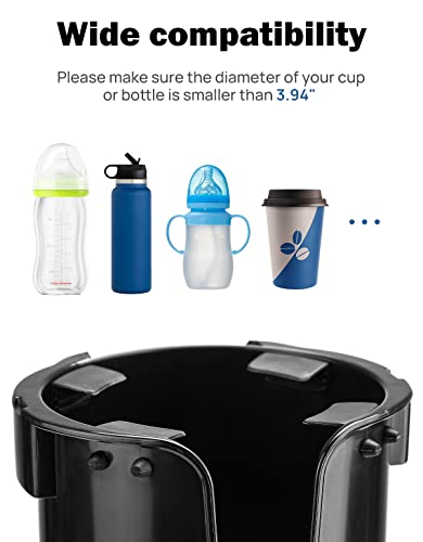 Wheelchair Cup Holder with Small Storage Box, Fits Walker, Rollator, Stroller C89199