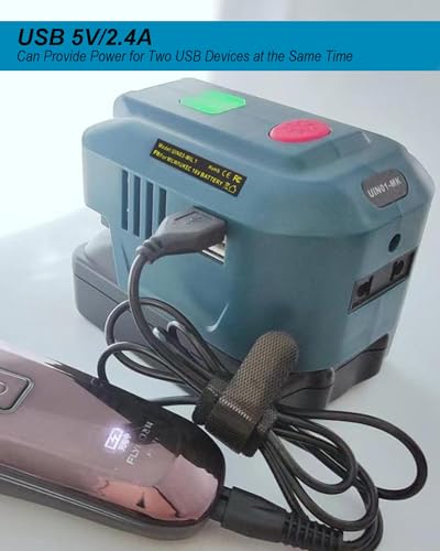 150W Power Inverter for 18V Lithium Battery, DC to AC 110V-120V Portable Power Station with USB and AC Outlet Q5429