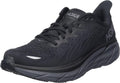 HOKA ONE Men's Clifton Shoes, Black/Black, 10