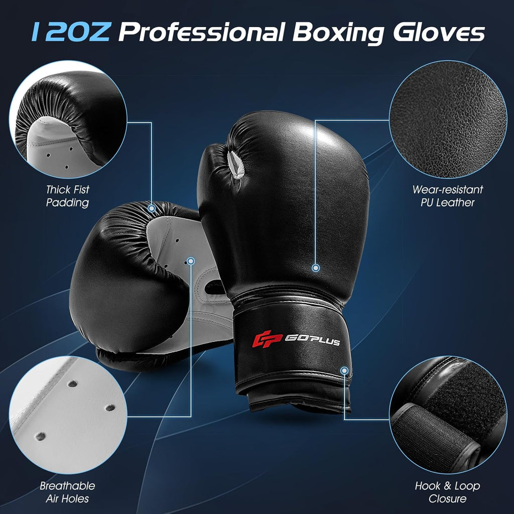 Freestanding Punching Bag with Gloves, 220LBS Heavy Boxing Bag for Home Gym F8436