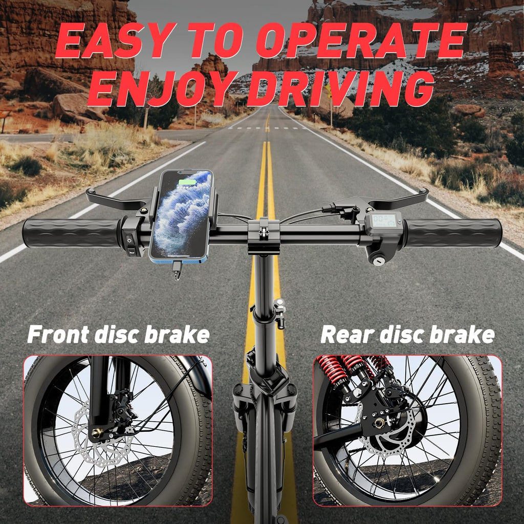 Electric Bike for Adults, 1200W Motor, 40 Miles Range, Folding Ebike X2739
