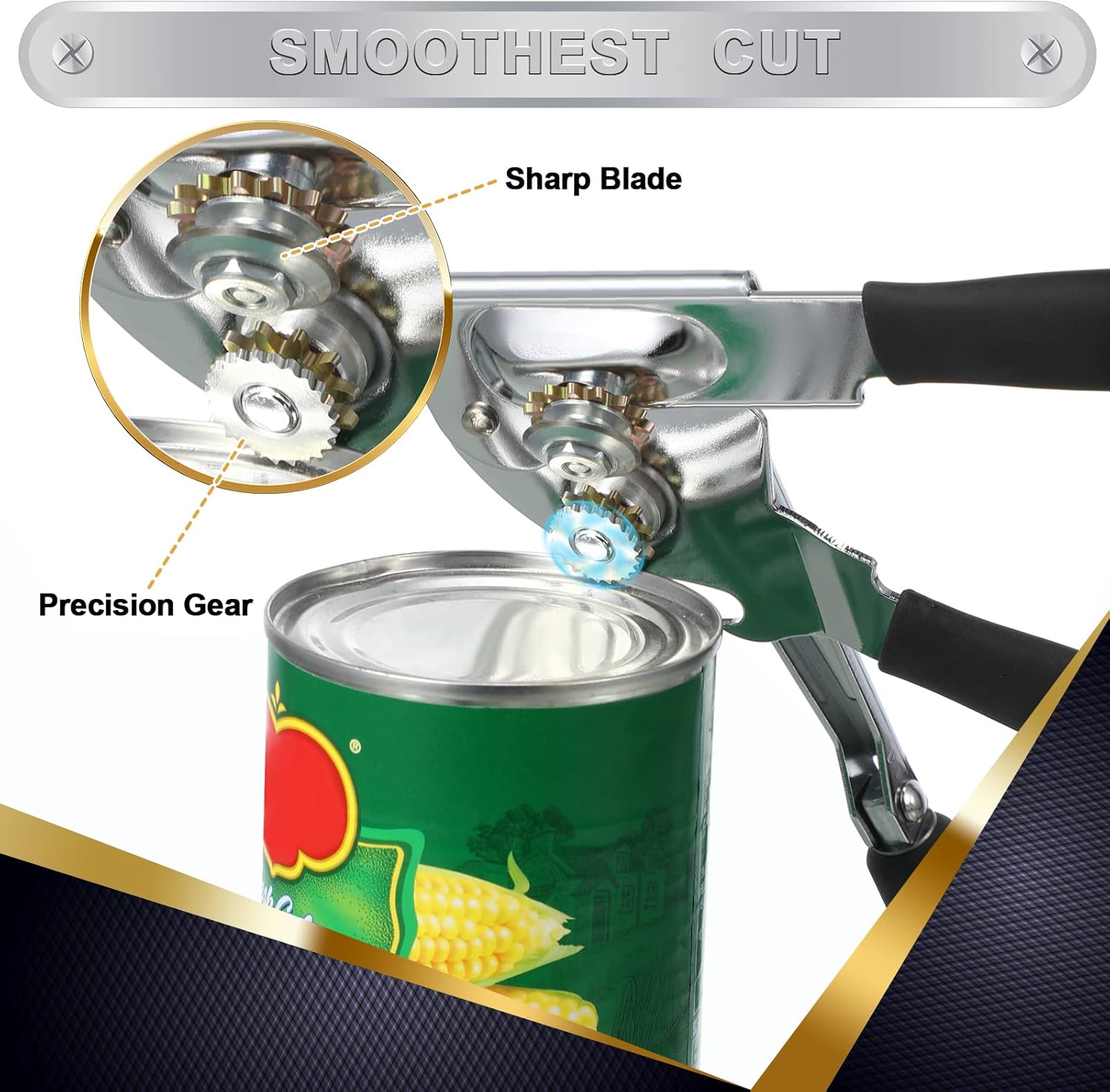 Commercial Can Opener Manual Heavy Duty Stainless Steel Handheld K590733