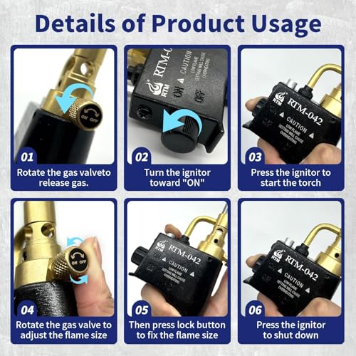 Propane Torch Head with Trigger Start for Soldering, Welding and Brazing I18048