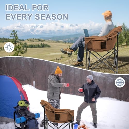 Heated Camping Chair, Portable Folding Outdoor Seat M34603