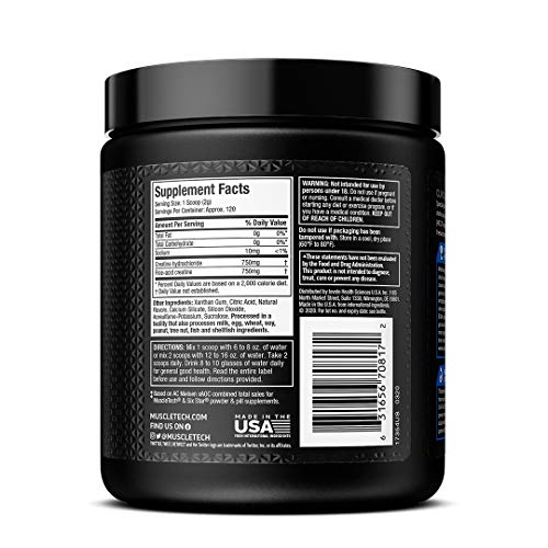 Creatine Monohydrate Powder, Micronized, Unflavored X3657