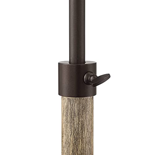 Rustic 57" Tall Pharmacy Floor Lamp with Adjustable Dome Shade M481