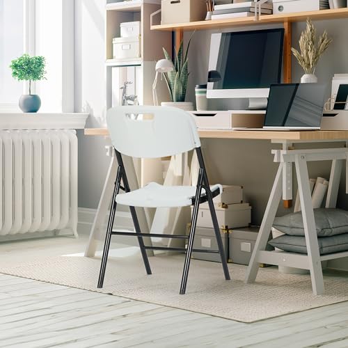 Folding Chairs for Events, White Steel Dining Chairs B863070