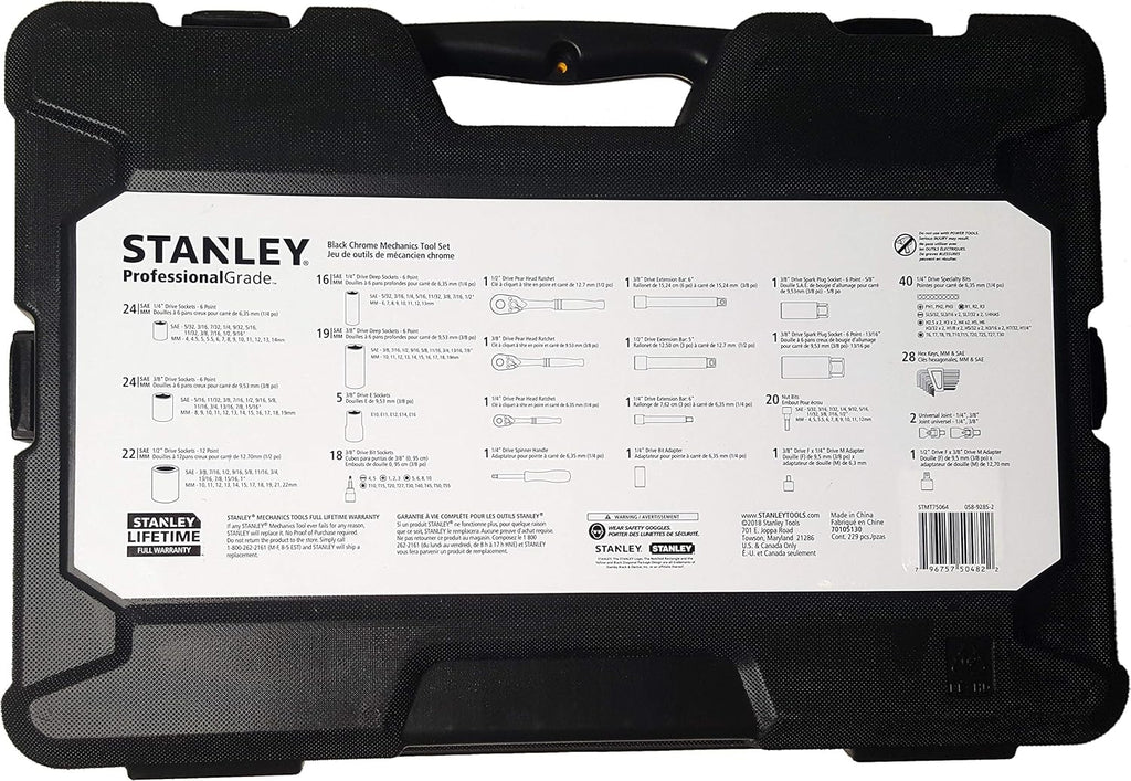 229-Piece Mechanics Tool Set with Black Chrome Finish L167