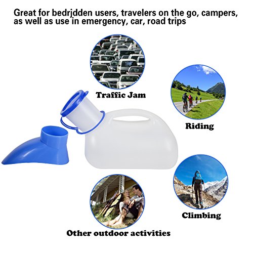 Portable Urinal with Sealed Lid and Funnel for Camping Travel S847637