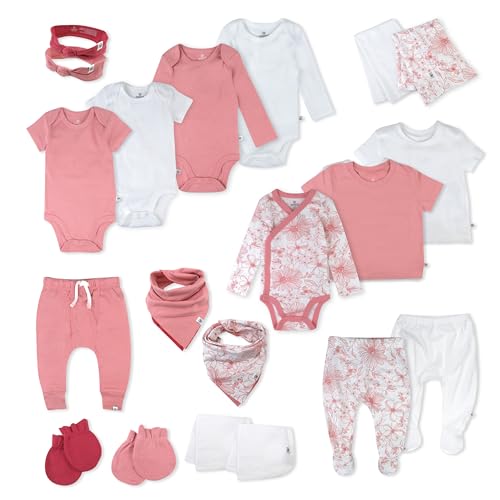 HonestBaby unisex-baby Multipack Gift Sets 100% Organic Cotton for Newborn Infant Baby Boys, Girls, Unisex