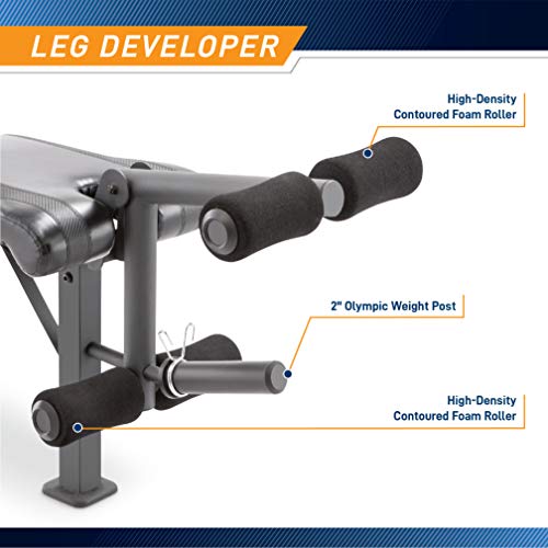 Olympic Weight Bench with Preacher Curl Pad and Leg Developer R7323
