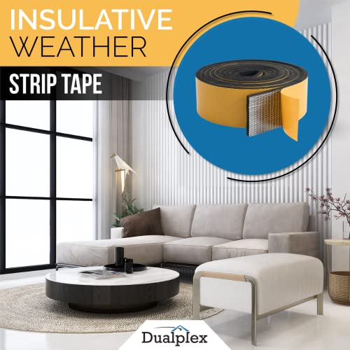Foam Weather Stripping Door Seal Tape Roll for Door Frame, Window, Air Conditioner, Self Adhesive, 3 in x 1/16 in x 10 Ft, White N332543