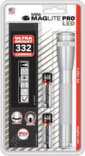 Mag Instrument Maglite Mini Mag AA Pro LED Flashlight 332 Lumens - Silver - SP2P10H