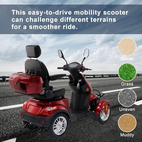 Heavy Duty All Terrain Mobility Scooter for Seniors, 500lbs Capacity, 40 Mile Range G73926