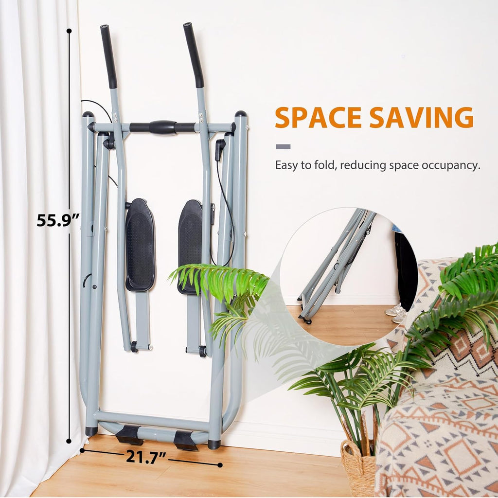 Air Walk Trainer Elliptical Machine Glider with Monitor for Home Gym, Up to 330LBS Z6366
