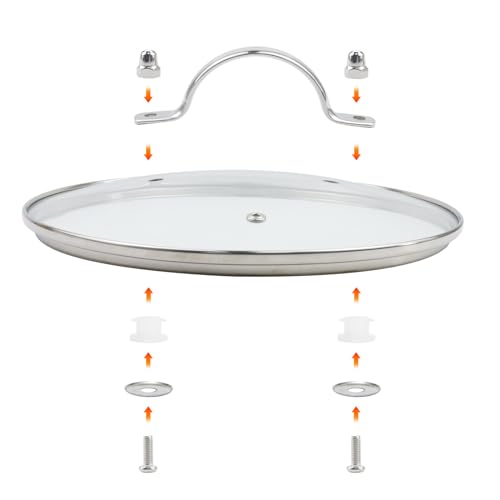Tempered Glass Lid 9.5 Inch for Skillet Frying Pan Pot T2773