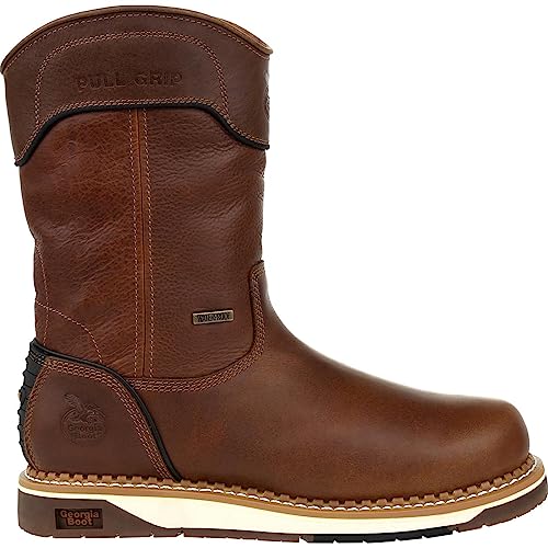 Men's Brown Waterproof Pull-on Industrial Boot B956774